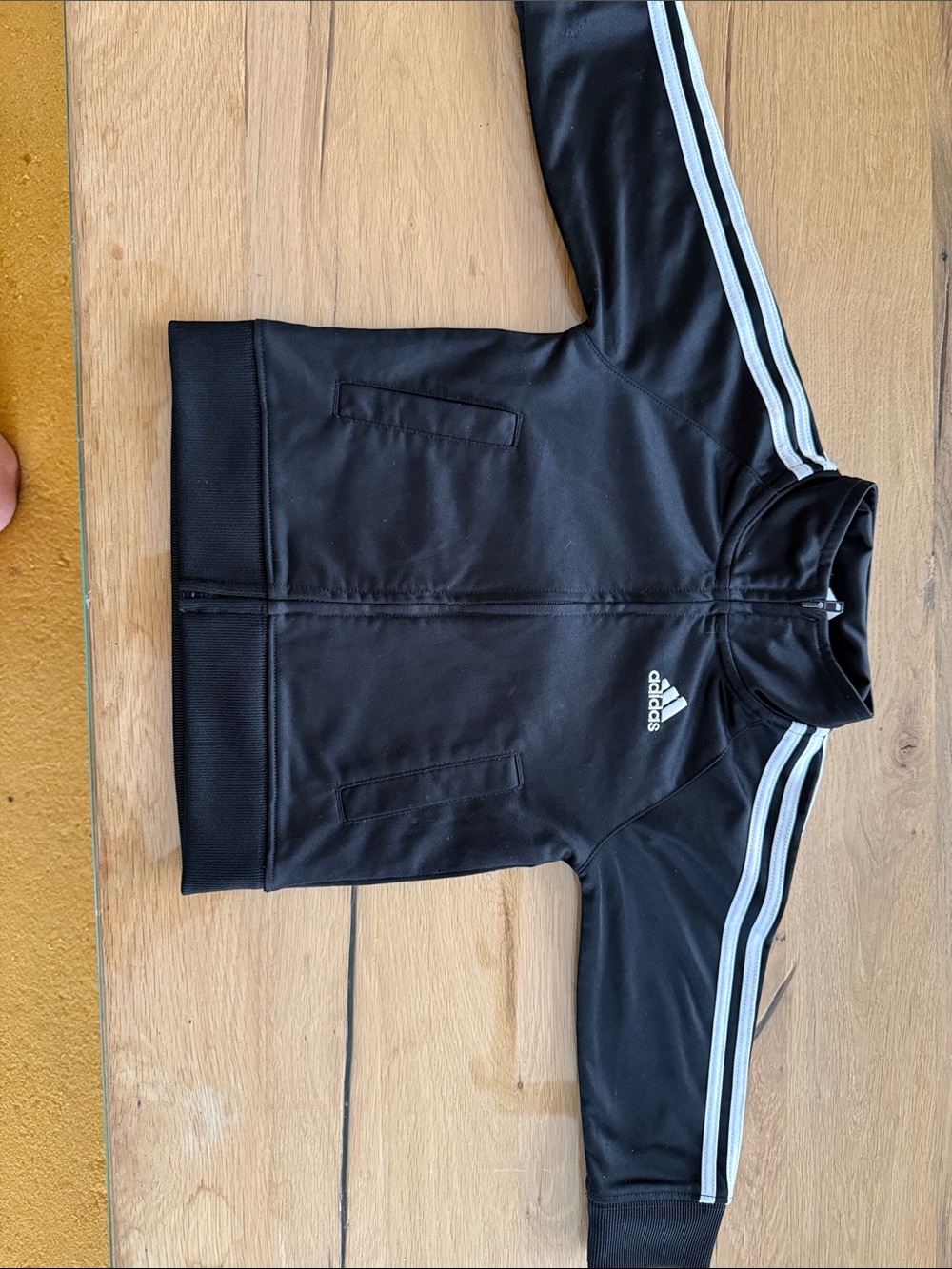 Little Boys, 18-Month Black & White Adidas Zip-Up Track Jacket - XLNT Condition